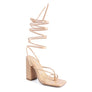 POLE DANCE LACE UP BLOCK HEELED SANDAL
