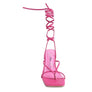 POLE DANCE LACE UP BLOCK HEELED SANDAL