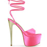 PASSION DRAMATIC PLATFORM LACE-UP HEEL SANDALS