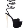 PASSION DRAMATIC PLATFORM LACE-UP HEEL SANDALS
