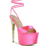 PASSION DRAMATIC PLATFORM LACE-UP HEEL SANDALS