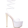 PASSION DRAMATIC PLATFORM LACE-UP HEEL SANDALS