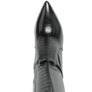 LONDON RAG KNEE HIGH PRINT BLOCK HEELED BOOT
