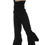 LONDON RAG KNEE HIGH PRINT BLOCK HEELED BOOT
