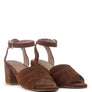 MON BEAU FINE SUEDE BLOCK HEELED SANDAL