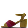 MON BEAU FINE SUEDE BLOCK HEELED SANDAL