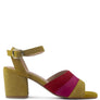 MON BEAU FINE SUEDE BLOCK HEELED SANDAL