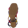 ASTRID MID HEELED BLOCK LEATHER SANDAL