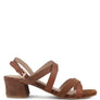 ASTRID MID HEELED BLOCK LEATHER SANDAL