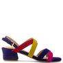 ASTRID MID HEELED BLOCK LEATHER SANDAL