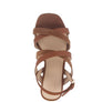 ASTRID MID HEELED BLOCK LEATHER SANDAL