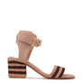 RAYNA BLUSH BRAIDED JUTE STRAP AND SUEDE SANDAL