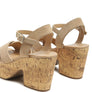 ULLA HIGH HEELED BLOCK SANDAL IN BLACK