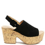 VENDELA LEATHER SLINGBACK PLATFORM SANDAL IN TAN