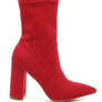 LONDON RAG ZAHARA POINTED BLOCK HEELED BOOT