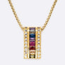 CZ Mix Color Pendant Designer Necklace