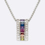 CZ Mix Color Pendant Designer Necklace