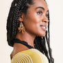Suede Fringe & Multi-bead Statement Earrings
