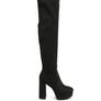 BUBBLE HIGH BLOCK HEELED OVER THE KNEE BOOTS