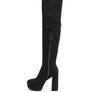 BUBBLE HIGH BLOCK HEELED OVER THE KNEE BOOTS