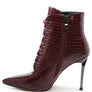 ESCALA CROC LACE-UP STILETTO BOOT