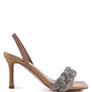 HIGH SOCIAL DIAMANTE BRAIDED TRAP SANDALS