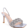 HIGH SOCIAL DIAMANTE BRAIDED TRAP SANDALS