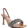 HIGH SOCIAL DIAMANTE BRAIDED TRAP SANDALS