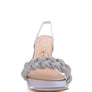 HIGH SOCIAL DIAMANTE BRAIDED TRAP SANDALS