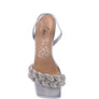 HIGH SOCIAL DIAMANTE BRAIDED TRAP SANDALS
