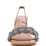 HIGH SOCIAL DIAMANTE BRAIDED TRAP SANDALS
