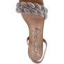 HIGH SOCIAL DIAMANTE BRAIDED TRAP SANDALS