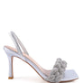 HIGH SOCIAL DIAMANTE BRAIDED TRAP SANDALS