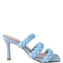 HIGH BAE POINTED HEEL BRAIDED SANDALS