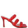 HIGH BAE POINTED HEEL BRAIDED SANDALS