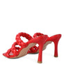 HIGH BAE POINTED HEEL BRAIDED SANDALS