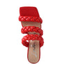 HIGH BAE POINTED HEEL BRAIDED SANDALS