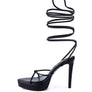 BONDAGE HIGH HEEL LACE UP SANDALS