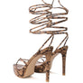 BONDAGE HIGH HEEL LACE UP SANDALS