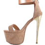 COSMO GIRL METAL BAND HIGH HEELED SANDALS