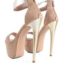 COSMO GIRL METAL BAND HIGH HEELED SANDALS