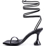 BITEN BERRY SPOOL HEELED LACE UP SANDAL