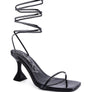 BITEN BERRY SPOOL HEELED LACE UP SANDAL
