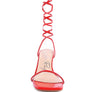 BITEN BERRY SPOOL HEELED LACE UP SANDAL