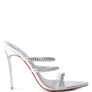 TICKLE ME HIGH HEELED TOE RING SANDALS