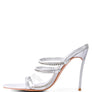 TICKLE ME HIGH HEELED TOE RING SANDALS