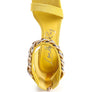 LAST SIP HEELED FAUX SUEDE CHAIN STRAP SANDAL