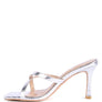 MURIEL CROC CROSS STRAP SLIDER SANDALS