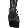 MURIEL CROC CROSS STRAP SLIDER SANDALS