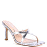 MURIEL CROC CROSS STRAP SLIDER SANDALS